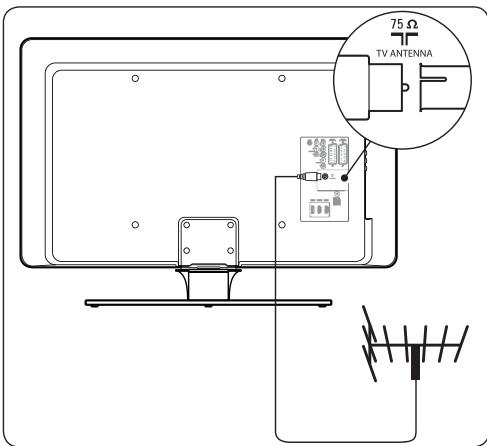 PHILIPS 42PFL7603H - Connexion du cable d'antenne - 1