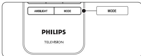PHILIPS 42PFL7603H - Modification du mode Ambilight - 1