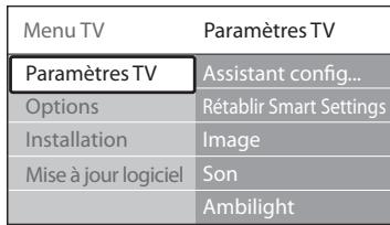 PHILIPS 42PFL7603H - Utilisation du menu principal - 3
