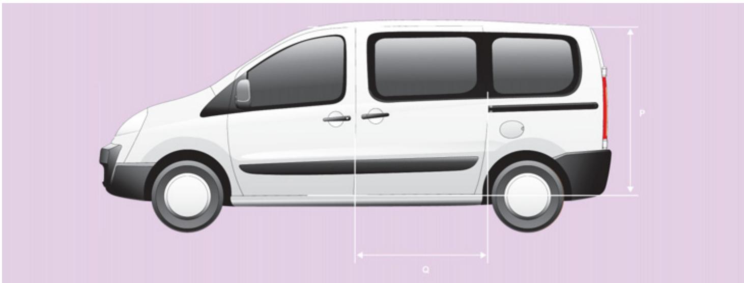 PEUGEOT EXPERT TEPEE 2011 - DIMENSIONS (MM) - 3