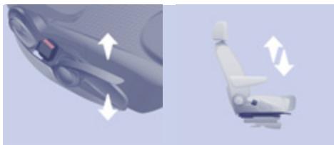 PEUGEOT EXPERT TEPEE 2011 - - Réglage en hauteur du siège conducteur - 1