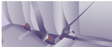 PEUGEOT EXPERT TEPEE 2011 - CEINTURES AUX PLACES ARRIÈRE - 1