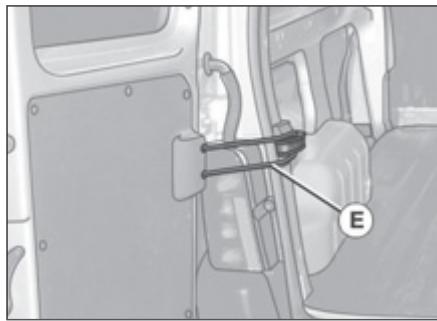 PEUGEOT PARTNER FOURGON 2011 - Ouverture des portes de l'intérieur - 2