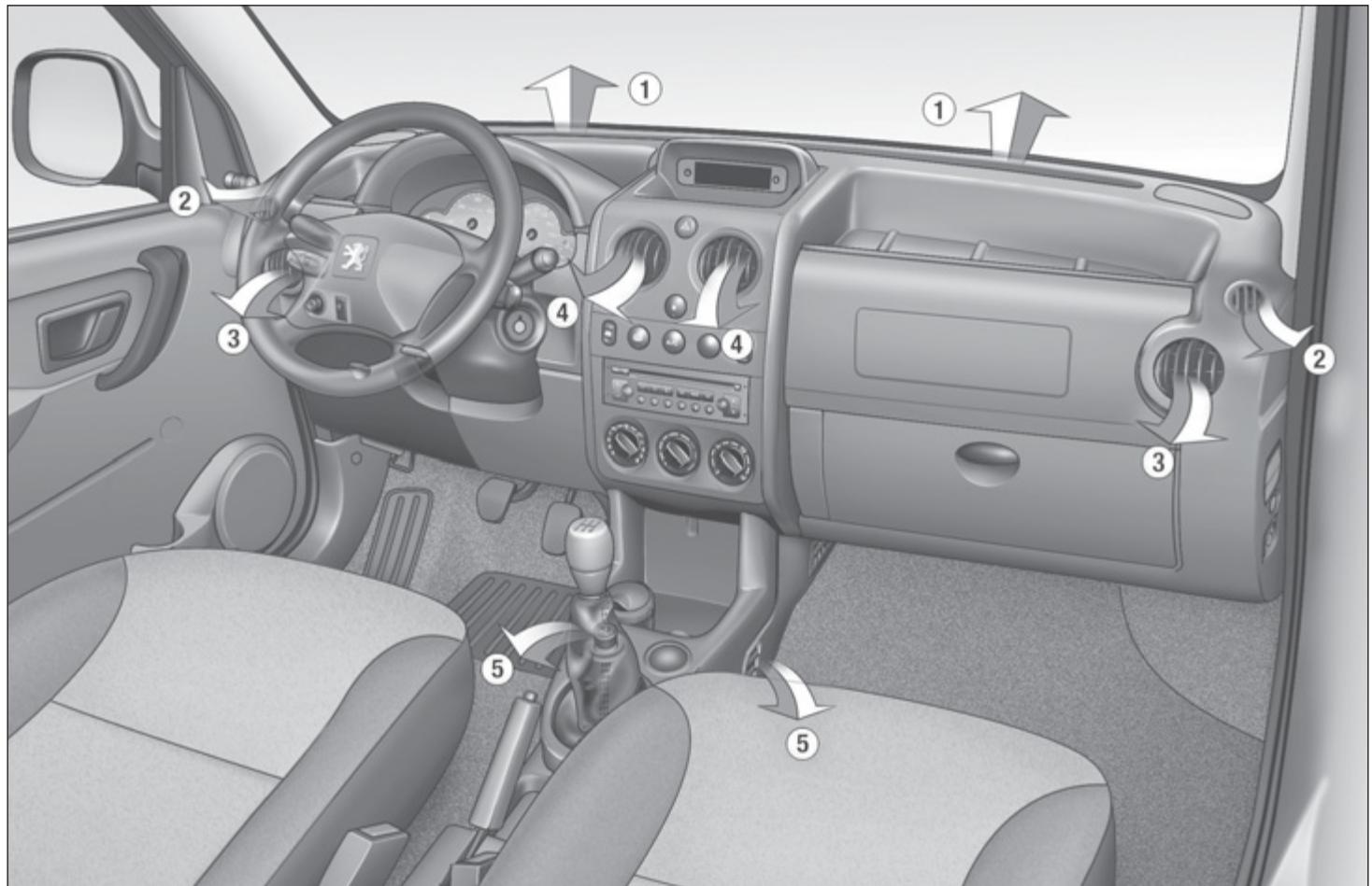 PEUGEOT PARTNER FOURGON 2011 - Réglage des paramètres afficheur a - 1