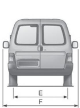 PEUGEOT PARTNER FOURGON 2011 - Dimensions extérieures (en MM) - 2