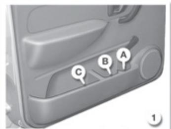 PEUGEOT PARTNER FOURGON 2011 - Commande électrique du rétroviseur côté passager - 1