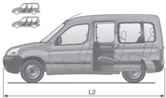 PEUGEOT PARTNER FOURGON 2011 - Dimensions extérieures (en MM) - 6