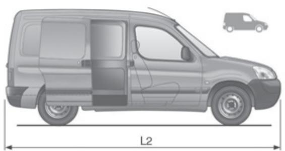 PEUGEOT PARTNER FOURGON 2011 - Dimensions extérieures (en MM) - 4