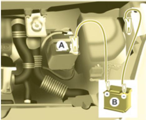 PEUGEOT PARTNER TEPEE 2010 - Pour démarrer à partir d'une autre batterie - 1