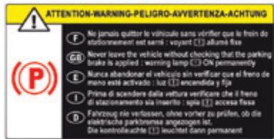 PEUGEOT 308 2 2015 - Étiquette sur panneau de porte - 1