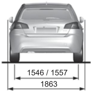 PEUGEOT 308 2 2015 - Dimensions (en mm) - 2