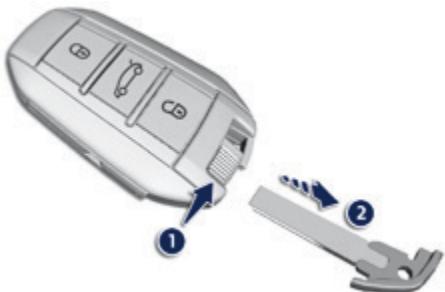 PEUGEOT 308 2 2015 - Ouverture-fermeture avec la clé intégrée de l'Accès et Demarrage Mains Libres - 1