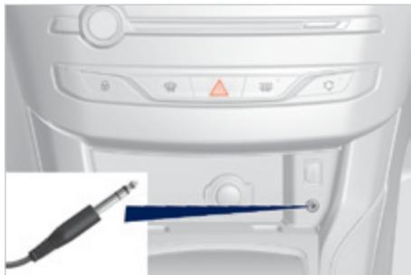 PEUGEOT 308 2 2015 - Utiliser l'entrée auxiliaire (AUX) (câble audio non fourni) - 1
