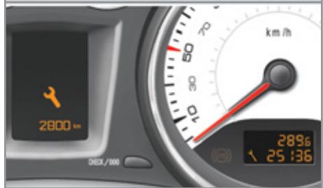 PEUGEOT 308 CC RESTYLISE 2011 - Indicateur d'entretien - 2
