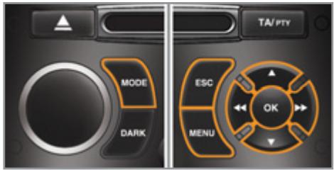 PEUGEOT 308 CC RESTYLISE 2011 - Menu «Fonctions audio» - 1