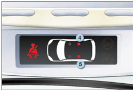 PEUGEOT 308 CC RESTYLISE 2011 - Afficheur des témoins de débouclage de ceinture - 1