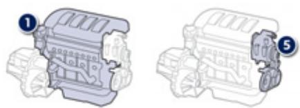 PEUGEOT 508 RXH - Principaux éléments du système HYbrid4 - 1