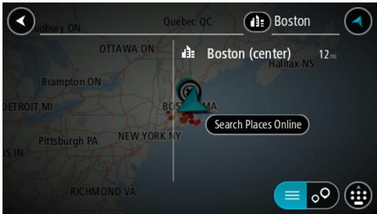 TOMTOM GO 5000 TRUCKER - Planifier un parcours avec un point d'intérêt à l'aide de la fonction de recherche - 8