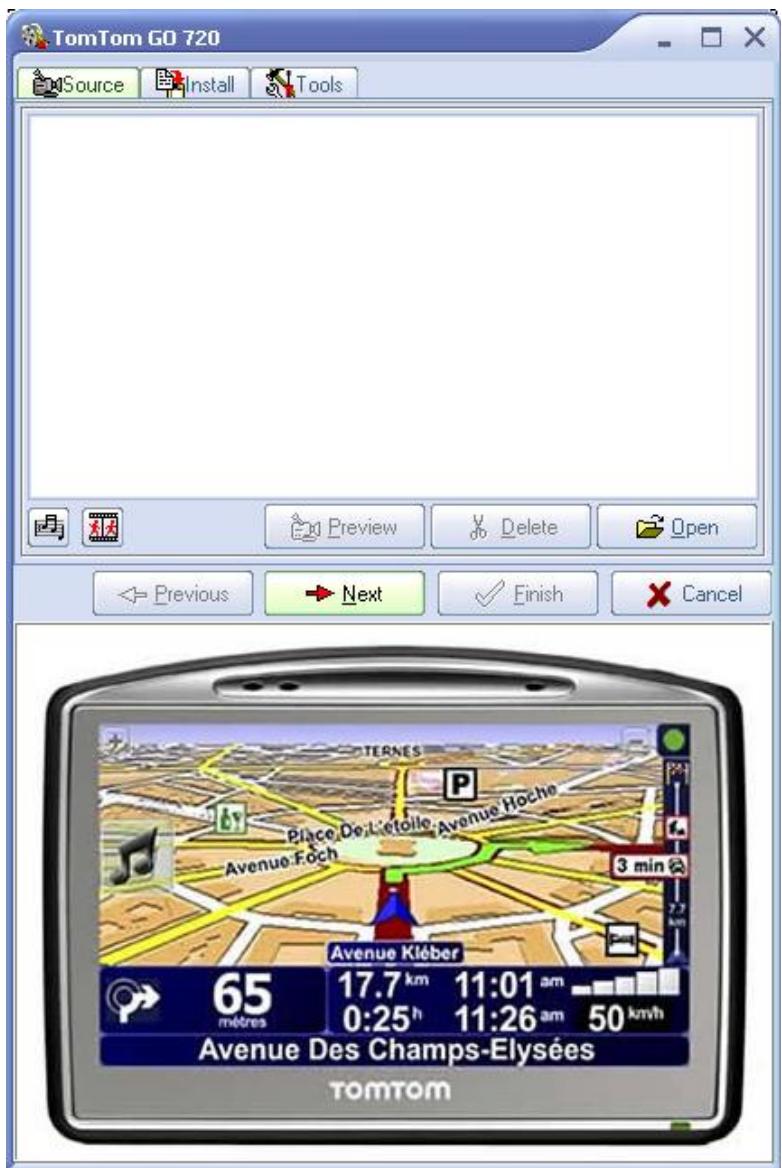 TOMTOM MOBILNOVA MEDIA CENTER - Start Mobilnova Video Converter for TomTom The following window should appear on the screen: - 1
