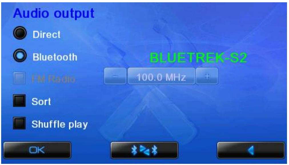 TOMTOM MOBILNOVA MEDIA CENTER - Audio options screen - 1