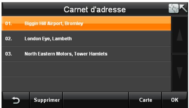TOMTOM NAVIGATOR 6 - Sélectionnez une destination dans le Carnet d'adresse - 2