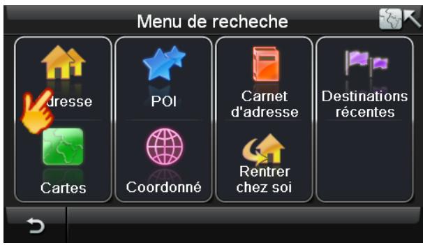 TOMTOM NAVIGATOR 6 - Rechercher la destination par adrresse - 1