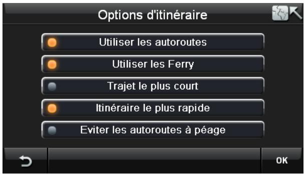 TOMTOM NAVIGATOR 6 - Options d'itinéraire - 1
