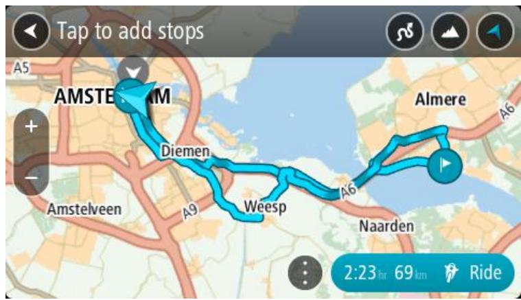 TOMTOM RIDER 400, RIDER 400 PREMIUM - Prendre un parcours à sensations avec des arrêts - 4