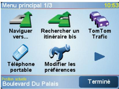 TOMTOM RIDER 420 - Menu principal - 1