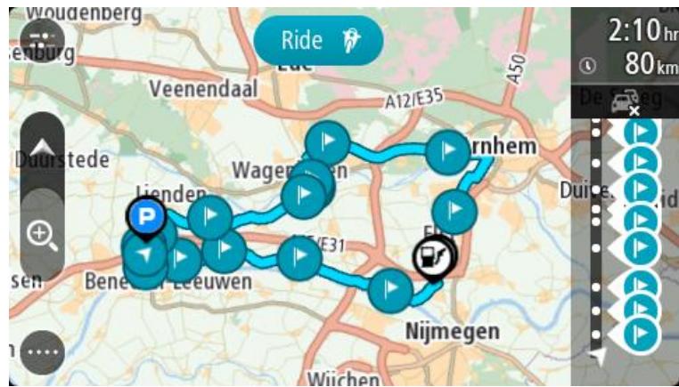 TOMTOM START 42 - Se rendre à un arrêt d'un parcours enregistré - 1