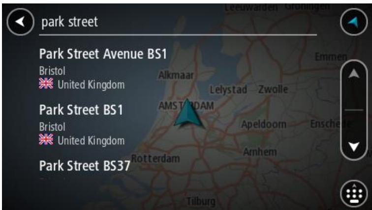 TOMTOM START 42 - Utiliser les résultats de la recherche - 1