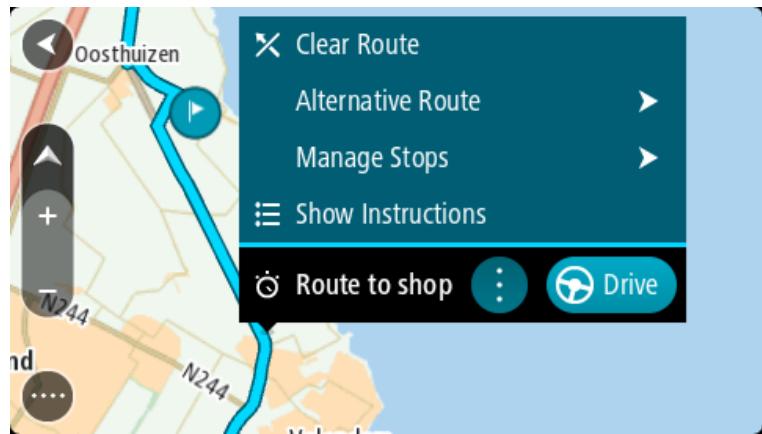 TOMTOM TRUCKER 6000 - Ajouter un arrêt à un parcours enregistré à l'aide de la carte - 1