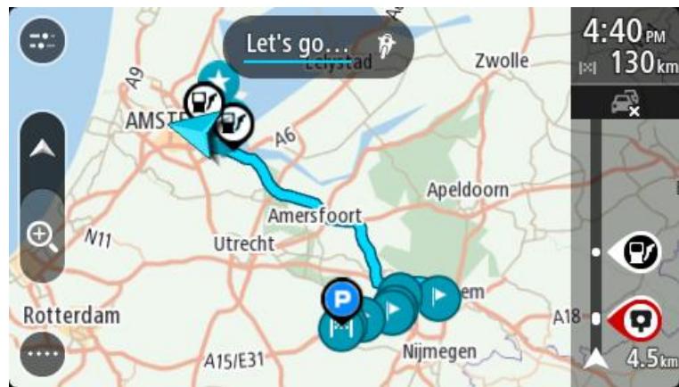 TOMTOM TRUCKER 6000 - Se rendre à un arrêt d'un parcours enregistré - 4