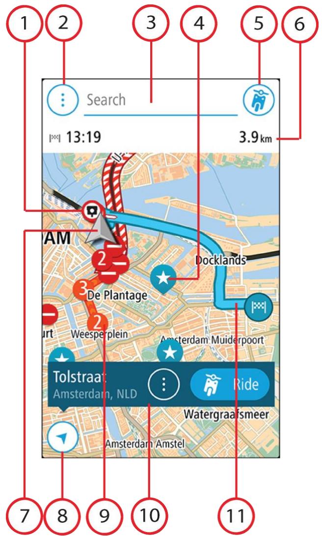 TOMTOM VIO - Le mode carte de l'appli VIO - 1