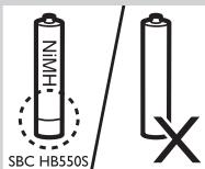 PHILIPS SBCHC8560 - Instalowanie/wymiana akumulatorków - 1