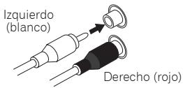 PIONEER A-50-K - Conectar los cables de audio - 1