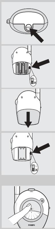 Diagram showing a device's internal components and adjustment steps, with Chinese labels indicating action and movement.