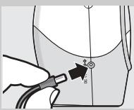Diagram showing a hand holding a medical or surgical tool near a marked point on a body, with Chinese annotations indicating '###' and '###'.