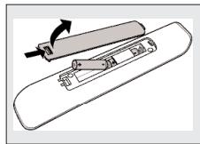 PHILIPS SRU5060 - Insertion des piles - 1