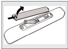 PHILIPS SRU5060 - Inserting the batteries - 1