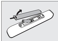 PHILIPS SRU510 - Isætning af batterier - 1