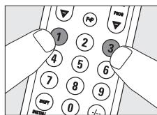 PHILIPS SRU510 - Handmatig instellen van de afstandsbediening - 2
