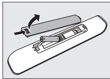PHILIPS SRU520 - Inserting the batteries - 1