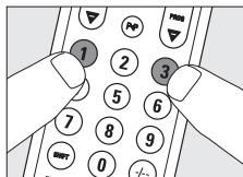 PHILIPS SRU530 - Manuelles Einstellen der Fernbedienung - 3