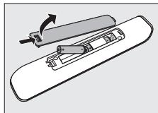 PHILIPS SRU530 - Einsetzen der Batterien - 1