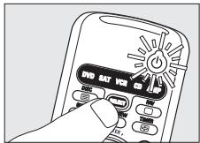 PHILIPS SRU560 - Automatisch indstilling of fjernbetjeningen - 1