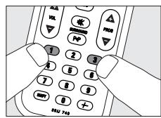 PHILIPS SRU740NC - Impostazione manuale del telecomando - 3