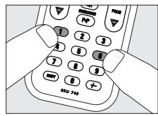 PHILIPS SRU740NC - Modificazione della selezione d'apparecchio (selettore di modalità) - 2