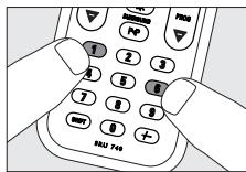PHILIPS SRU740NC - Kauko-ohjainen alkuperäisten toimintojen palauttaminen - 1