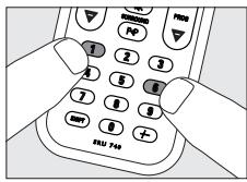 PHILIPS SRU740NC - Laitevalinnan säätö (Tilan valitsin) - 2